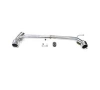Silenciador Tubo Silenciador De Tubo De Escape Doble De Acero Inoxidable 304 para F30 F31 320i 318i 420i No MSport Serie 3 Años 2013 2014 2015 2016 Coche Cola Escape(318i Silver A)