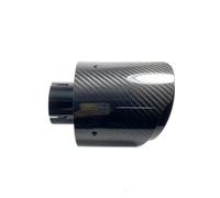 Silenciador Tubo Sistemas De Escape Universales Para Coche Tubo Escape De Carbono De Acero Inoxidable Boquillas De 130 Mm Punta De Silenciador Tubo De Escape Brillante Coche Cola Escape(ID 70mm-OD 89m