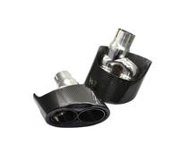 Silenciador Tubo Tubo De Escape De Coche para A6 A7 A5 A4 A3 Up RS3 RS4 RS5 RS6 RS7, Boquilla De Punta De Silenciador De Tubo De Escape De Fibra Carbono Coche Cola Escape(Style A Silver)