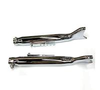 Silenciadores escape para moto Silenciador Escape Cola Pez Para Motocicleta Retro Plateado Para Ural K750 M1 M72 R71 R12 Dnepr MT12 XL883 1200 24HP 32HP(C left and right)