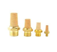 Silenciadores neumáticos de latón Silenciador de aire neumático M5 1/8 1/4 3/8 1/2 3/4 1 10 unids/lote latón 10 Bar escape de aire(M5)