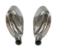 Silenciadores trasero Deportivo DANSK de acero inoxidable pulido para Porsche...