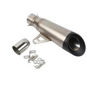 Silenciadores Traseros Escape Silenciador de Escape Universal para Motocicleta de 51 mm, GP-Project para R6, R15, R1, R3, MT07, Tmax155, Xmax, GSX250, PCX125(Type C)