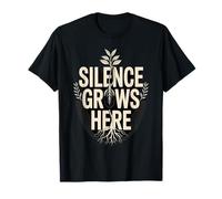 Silencio Crece Aquí Silencio Naturaleza Calma M Camiseta