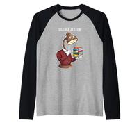 Silencio de Lectura del Cabezal de la lámpara Camiseta Manga Raglan