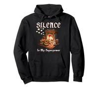 Silencio ES MI Superpoder introvertido ratón Biblioteca Chimenea Leer Sudadera con Capucha