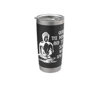 Silencio La Mente Y El Alma Hablará Cita De Buda Diciendo Vaso térmico de acero inoxidable de doble pared