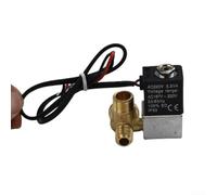 Silencio y aceite de la válvula electromagnética del compresor de aire normalmente abiertos de 2 vías, tubo de cobre amarillo con el cuerpo de aluminio, poder de la bobina DC12V (A)