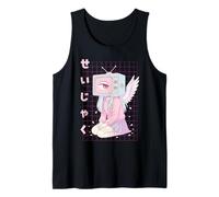 Silencio Yami Kawaii Menhera Anime Chica Dreamcore Harajuku Camiseta sin Mangas