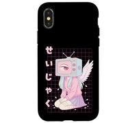 Silencio Yami Kawaii Menhera Anime Chica Dreamcore Harajuku Carcasa para iPhone X/XS
