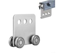 Silencioso Acero Inoxidable Carro Rodillo Kit de 4 Ruedas para Puertas Correderas Armarios Armarios y Tracks de Automatización Industrial (1pc)