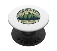 Silencioso Club Bosque División Retro Naturaleza Amante Introvertido PopSockets PopGrip Adhesivo