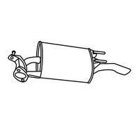 Silencioso Final Trasero Para TOYOTA COROLLA LIFTBACK ESTACIÓN WAGON