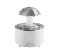 Silencioso humidificador de aromaterapia colorido en forma de gota de lluvia: control remoto de gotitas rotativas ultra silencioso para la oficina en casa de 10 a 20 ㎡(White)