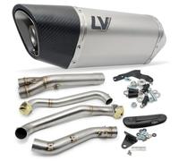 Silencioso LeoVince LV-14 R RACING Titanio compatible Suzuki GSX-8R 2024 | Sistema completo, tapa de carbono, protector térmico, silenciador, sin homologación, OEM 15606TU para Suzuki GSX-8S 2024