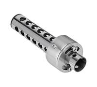 Silencioso slip-on de acero inoxidable ajustable universal | Inserto de silenciador de escape de moto para circulación urbana, caminos forestales, exploración, carreras, entrenamiento