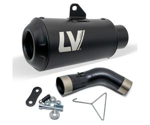 Silencioso trasero LeoVince SLIP-ON SBK LV-10 FULL NEGRO, acero inox para Kawa