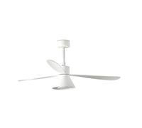 Silencioso Ventilador de Techo Con LED Luz Cct Amelia Blanco Dc Control Remoto