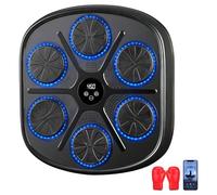 Silencomfort Music Boxing Machine Adulto, Máquina de Boxeo Musical de Pared con Guantes de Boxeo, 9 Modos de Velocidad y Modo de Conteo, Boxeo Pared Bluetooth para Musical Liberar Estrés y Entrenar