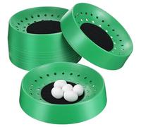 SILENRADAWN 10 Cuencos de Plástico Verdes para Huevos de Aves Reproductoras, Nidos Transpirables y Lavables para Palomas en Granja y Hogar