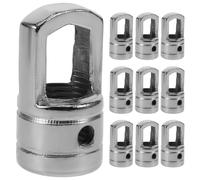 SILENRADAWN 10 Piezas Tuerca de Ojo M10 Hierro Resistente para Lámparas Colgantes, Gancho de Techo Cierre de Bucle para Lámparas Salón, Cocina y Garaje, Piezas de Iluminación Colgantes