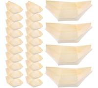 SILENRADAWN 100 Platos Desechables para Sushi en Forma de Barco, Seguros Material Sintético, Ideales para Picnic y Aperitivos