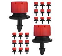 SILENRADAWN 100 Unidades Goteador Automático de Riego con 8 Orificios Rojo, Ahorro de Agua y Fácil Instalación para Flores y Verduras en Invernadero o Césped