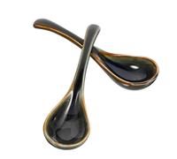 SILENRADAWN 2 Cucharas de Sopa de Cerámica Práctica para Cocina, Color Blanco, Tamaño Estándar, Utensilios para Servir Sopas y Postres, Resistentes y Aptas para Uso Doméstico y Restauración