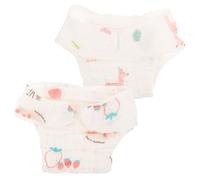 SILENRADAWN 2 Pañales Reutilizables para Ñiño Niña S (0-3 Meses) 100% Algodón Transpirable Absorbente para Entrenamiento de Baño Nocturno Protección Antifugas, Lavables y Varios estilos