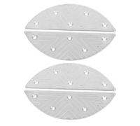 SILENRADAWN 2 Pares Almohadillas de Metal para Talón de Hombre Placa de Hierro Media Luna Protección Antidesgaste para Botas Reparación Suela Tacón Uso Práctico