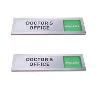 SILENRADAWN 2 Piezas Indicador Resistente a Rayaduras para Consulta Médica de Estado Mecanismo Deslizante y Marcadores Ajustables en Acrílico Plata para Clínicas y Oficinas
