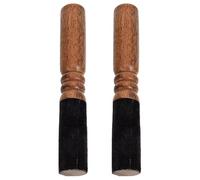 SILENRADAWN 2 Piezas Mazo para Cuenco Tibetano de Madera Maciza, Negras Grandes 18 Cm de Largo y 2.6 Cm de Diámetro, Palo de Martillo para Cuenco Sonoro, Accesorio para Meditación y Yoga
