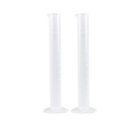 SILENRADAWN 2 Probetas de Plástico de 100 Ml con Base Hexagonal Antideslizante y Medición Precisa para Laboratorio y Experimentos Científicos