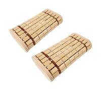 SILENRADAWN 2 Unidades Almohada de Sauna de Bambú y Madera, Soporte