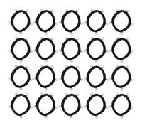 SILENRADAWN 20 Bandas Cabello Negras Perlas, Elásticas y Cómodas, Coleteros para Mujer y Niña, Soporte para Coleta Diario, Accesorios Resistentes Daño al Cabello