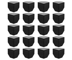 SILENRADAWN 20 Piezas de Clip de Hebilla para Armario Negro Abs Diseño de Ranura Cruzada y Unión Firme para Armarios y Zapateros Modular