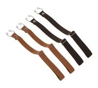 SILENRADAWN 2pares Correas Elásticas Antideslizantes para Tacones Accesorio Desmontable para Zapatos Diseño sin Hebilla Decoradas con Perlas de Marrón y Oscuro