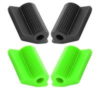 SILENRADAWN 4 Fundas de Goma Antideslizantes para Palanca de Cambios de Motocicleta, Resistentes al Clima y Duraderas, Accesorio Moto Verde para Protección Segura