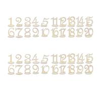 SILENRADAWN 40 Unidades Números de Mesa con Soporte Estable Reutilizables de Madera para Bodas Color Beige Estilo Minimalista y Contemporáneo para Catering y Banquetes