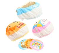 SILENRADAWN 6 Gorros de Ducha Infantiles Impermeables Dibujos de Animales, Material Eva y Banda Elástica Cómoda, Ideales para Duchas Diarias