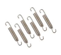 SILENRADAWN 6 Piezas Resorte de Escape de Motocicleta de Acero Inoxidable, Muelle Giratorio para Tubo de Escape de 65 Mm, Resorte de Tensión Resistente para Accesorios de Moto