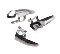 SILENRADAWN 9 Púas para Guitarra Acero Inoxidable Plata, Púa Simple para Dedo Índice Ajustable Que Protege las Uñas, Adecuado para Tocar y Aprender Música