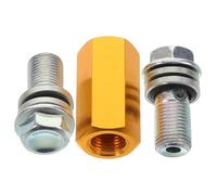 SILENRADAWN Adaptador de Extensión de Línea de Freno Metálico para Motocicleta Conector de Freno Dorado de Doble Vía Compatible Múltiples Modelos Mejora Sensibilidad de Frenado