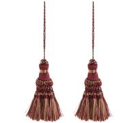 SILENRADAWN Borlas Decorativas de Poliéster para Decoración de Cortinas y Manualidades, 2 Piezas Elegantes para Colgantes y Ejercicio de Habilidad Manual