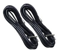 SILENRADAWN Cable de Audio Resistente Oxidación y Uso Prolongado de Cobre Negro para Guitarra Eléctrica Pack de 2 Piezas para Conexión Profesional y Silenciosa