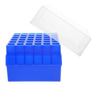 SILENRADAWN Caja de Almacenamiento 36 Orificios para Tubos de de Plástico Azul para 10ml, Soporte Resistente Que Previene Derrames en Instalaciones de Investigación