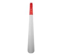 SILENRADAWN Calzador Herramienta Extra Larga de Acero Inoxidable Mango Largo de Plástico Rojo para Aliviar Dolor de Rodilla en Personas Mayores y Embarazadas