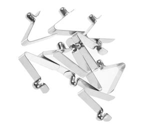 SILENRADAWN Clips de Resorte para Postes y Accesorios para Paraguas, Botón Sólido V Tipo 6 Mm, Sencillo y Doble Cabeza, Tubular Hueco y Macizo, 20 Piezas para Posicionar y Remachar Tubos