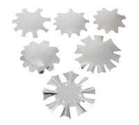 SILENRADAWN Cortauñas para Manicura de Acero Inoxidable 6 Piezas, Plantillas para Arte de Uñas Francés, Recortador de Bordes Línea Sonrisa, Herramienta para Uñas Acrílicas y Varios estilos