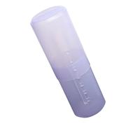 SILENRADAWN Cubo Organizador de Brochas de Maquillaje de Pvc Transparente Tapa, Resistente al Agua y Dividido en Dos Compartimentos para Uso Hogar y Escritorio